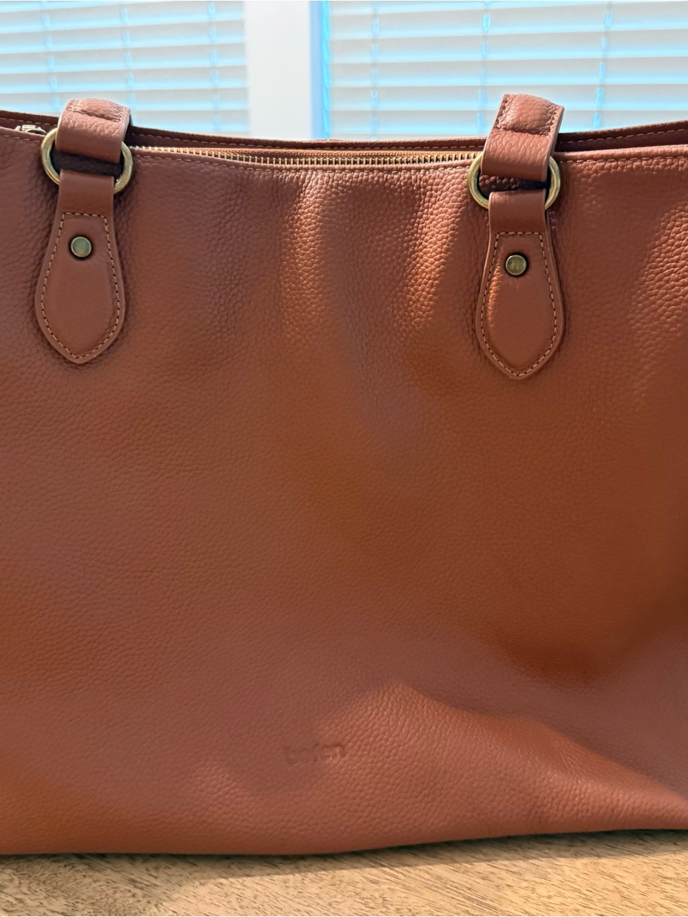 Everyday Leather Tote in Warm Cognac